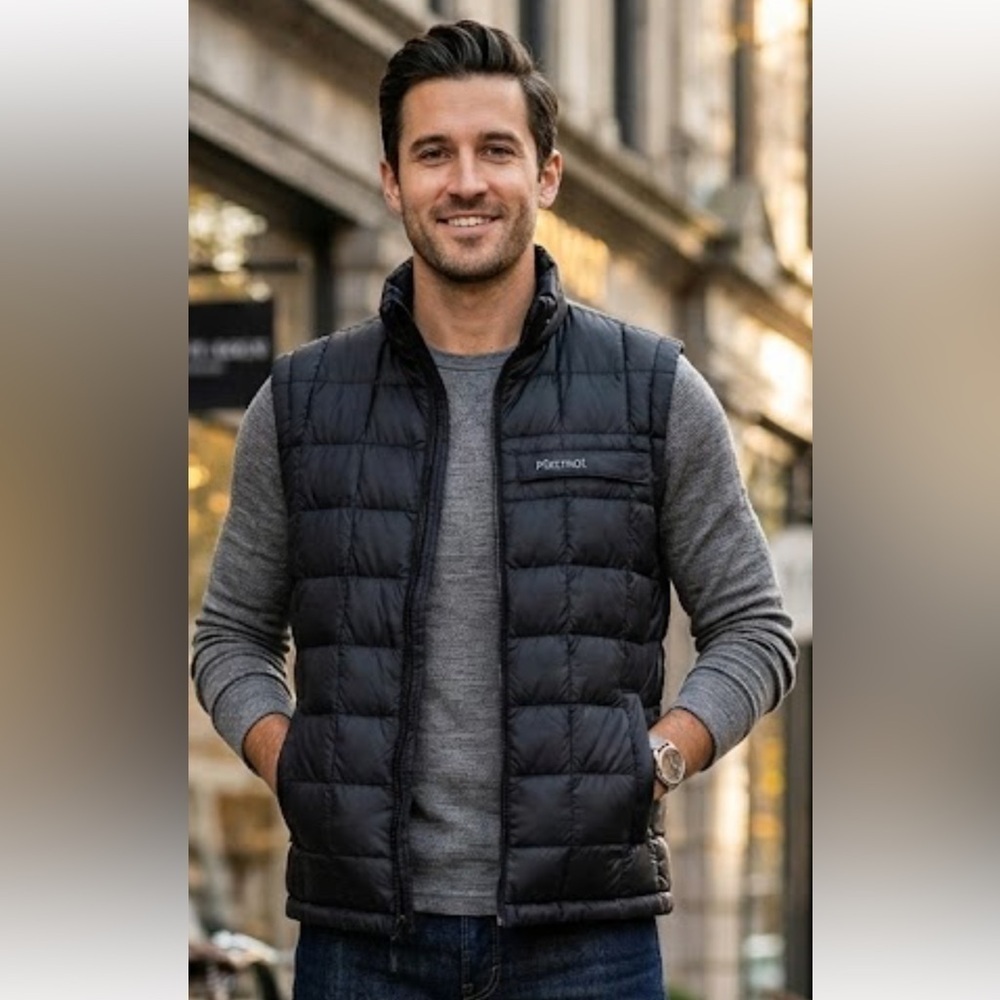 Marmot Men's Black Quilted Vest